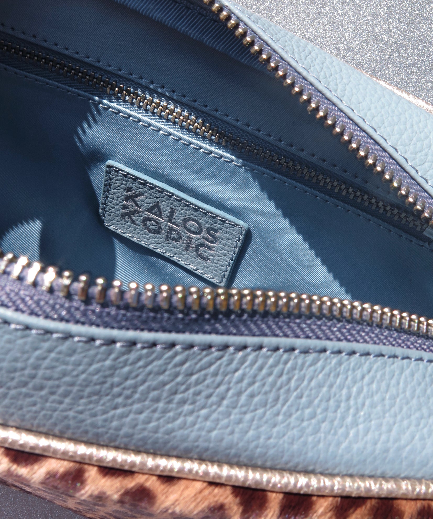 CROSSBODY BLUE SILVER SPOTS