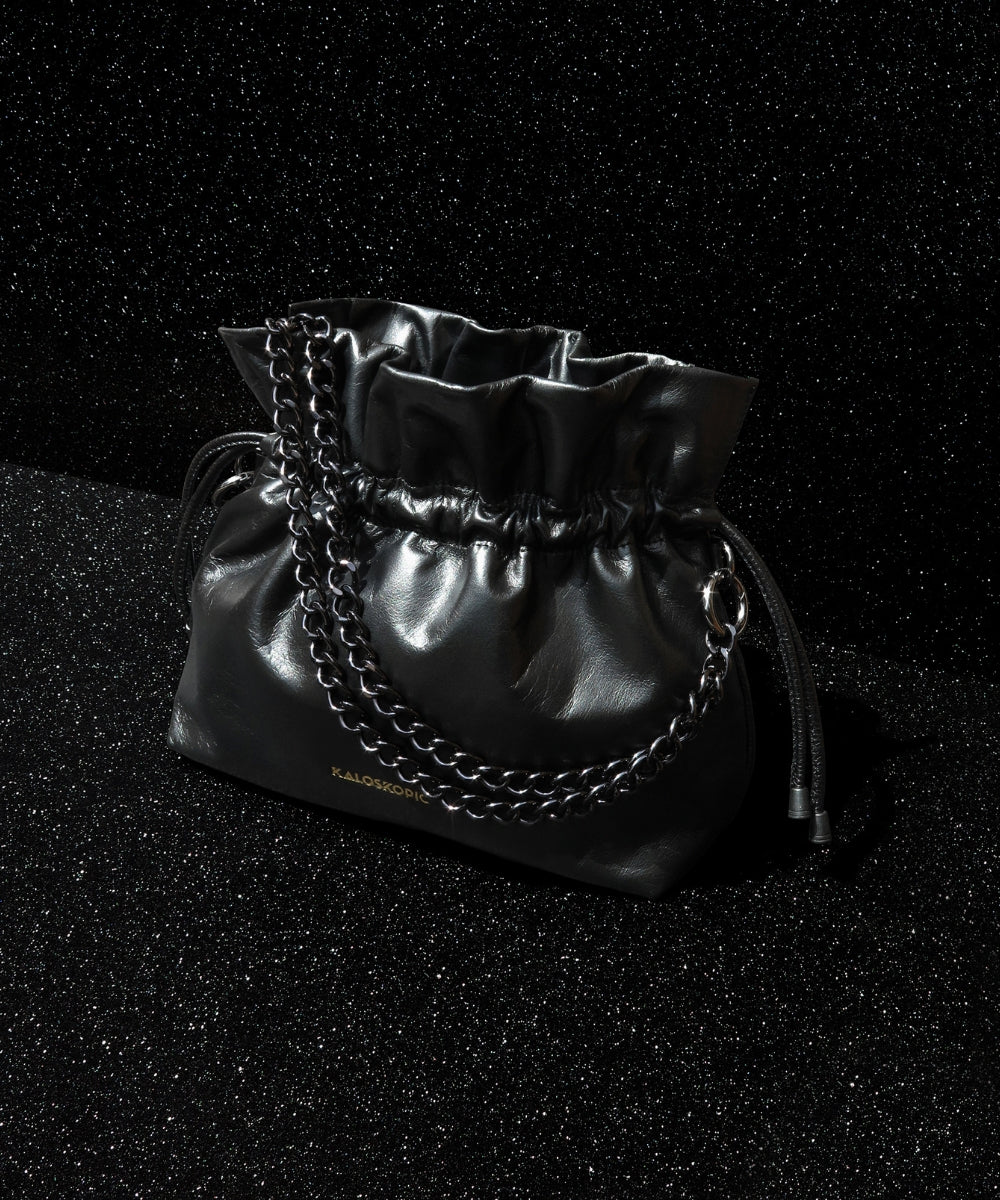 BLACK NEON RUFFLE BAG