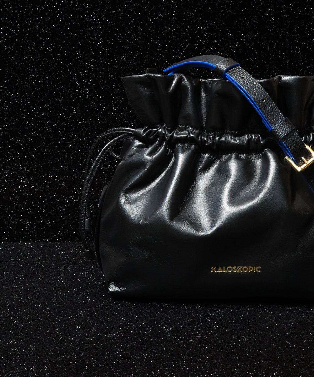 BLACK NEON RUFFLE BAG