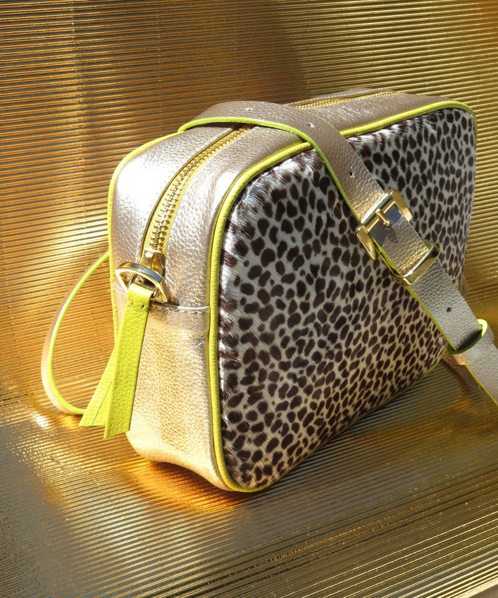 CROSSBODY GOLD LIME SPOTS