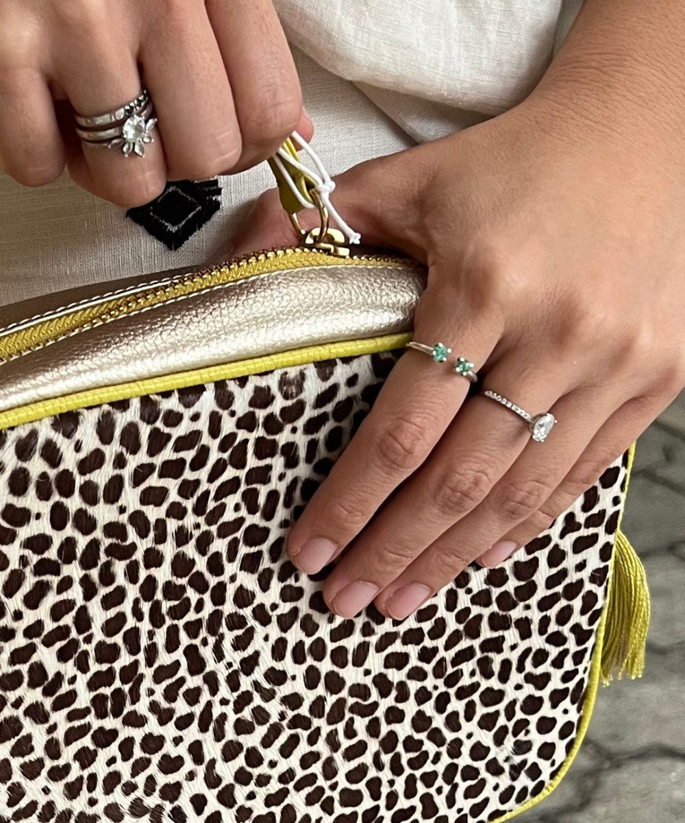 CROSSBODY GOLD LIME SPOTS