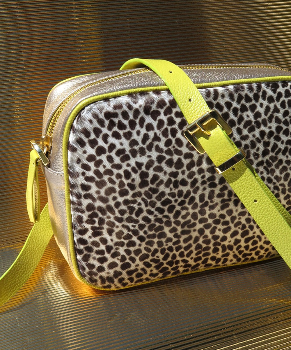 CROSSBODY GOLD LIME SPOTS