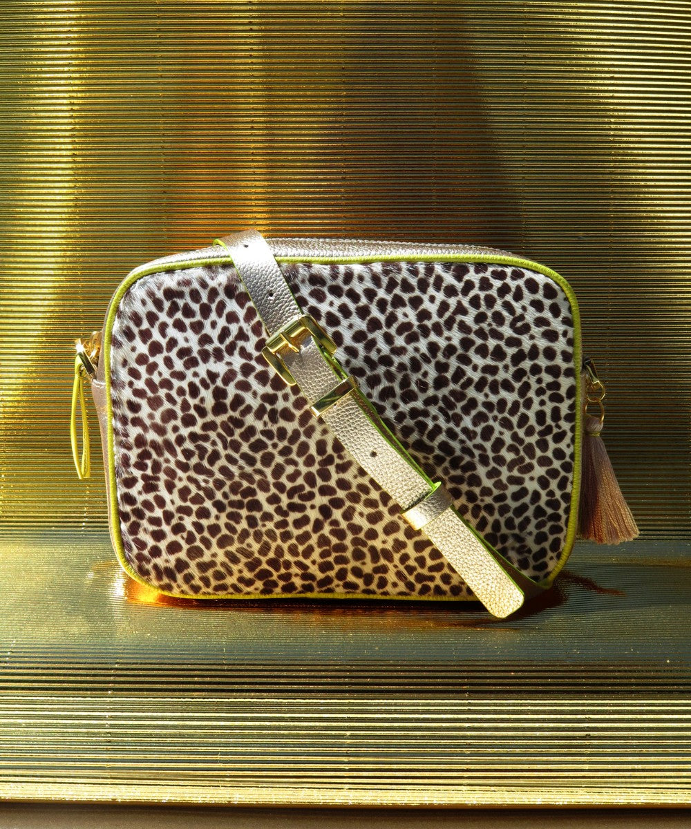 CROSSBODY GOLD LIME SPOTS