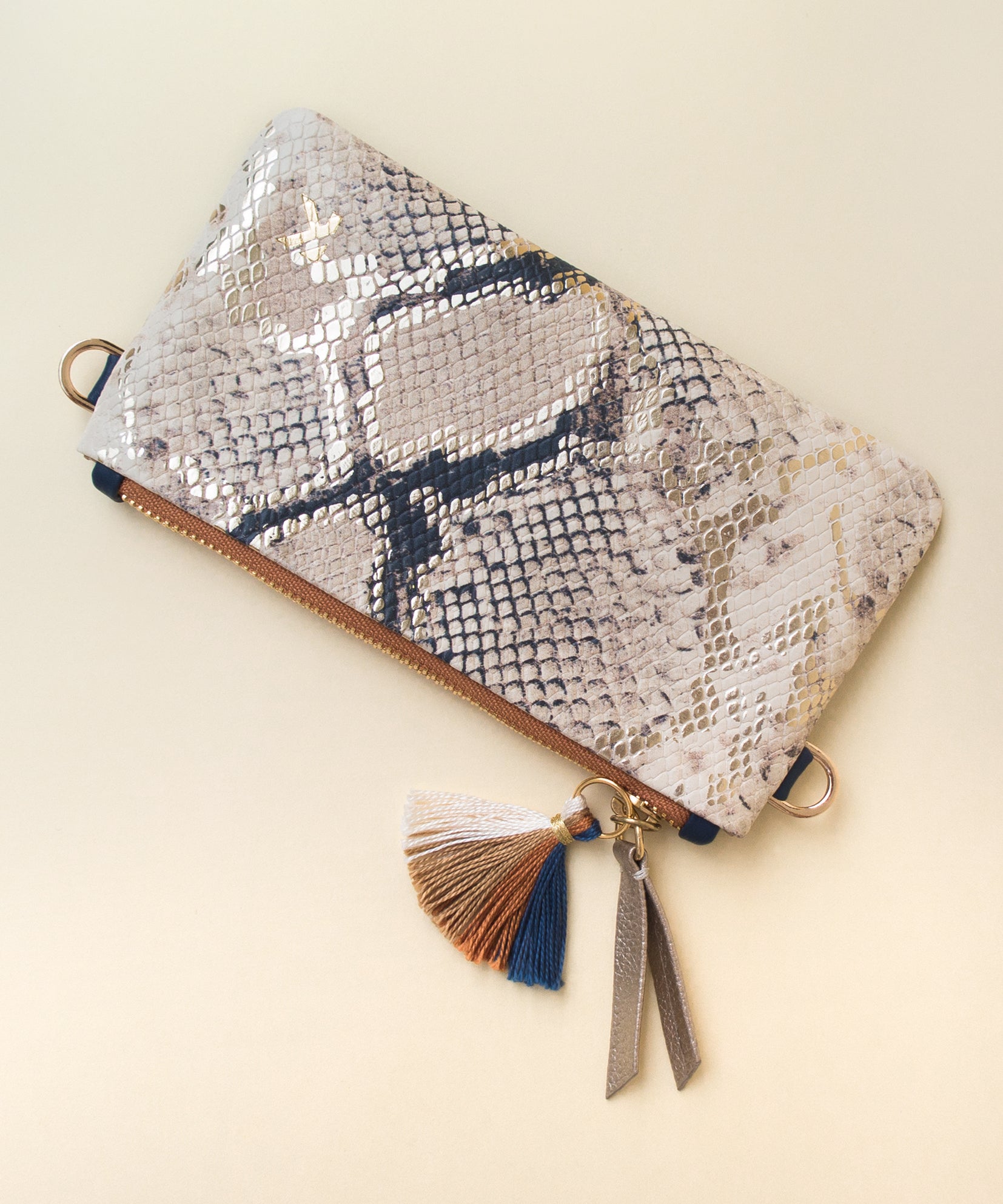 BILLETERA PYTHON GOLD BLUE